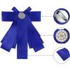 imageAllegra K Womens Pretied Bowknot Beads Bow Tie Elegant Large Ribbon BroochRoyal Blue