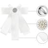imageAllegra K Womens Pretied Bowknot Beads Bow Tie Elegant Large Ribbon BroochWhite