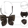 imageAllegra K Womens Pretied Solid Color Bowknot Bowties School Uniform Bow TieBrown