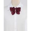 imageAllegra K Womens Pretied Solid Color Bowknot Bowties School Uniform Bow TieDark Red