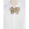 imageAllegra K Womens Pretied Solid Color Bowknot Bowties School Uniform Bow TieKhaki