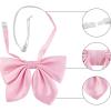 imageAllegra K Womens Pretied Solid Color Bowknot Bowties School Uniform Bow TiePink