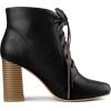 imageAllegra K Womens Round Toe Lace Up Chunky Heels Ankle BootiesBlack