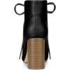 imageAllegra K Womens Round Toe Lace Up Chunky Heels Ankle BootiesBlack