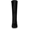 imageAllegra K Womens Round Toe Zip Block Heels Knee High BootsBlack