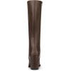 imageAllegra K Womens Round Toe Zip Block Heels Knee High BootsDark Brown