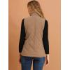 imageAllegra K Womens Stand Collar Zip Up Front Quilted Fleece Vest with Pockets