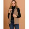 imageAllegra K Womens Stand Collar Zip Up Front Quilted Fleece Vest with Pockets