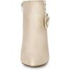 imageAllegra K Womens Tweed Plaid Heels Boot Bow Block Heels Ankle BootsBeige