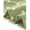 imageAllegra K Womens Vintage Polka Dots Shirt Retro Short Sleeve Button Up TopsGreen