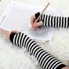 imageAllegra K Womens Winter Warmers Fingerless Thumbhole Elastic Long Knitted Party Costume GlovesBlackwhite
