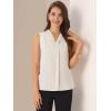 imageAllegra K Womens Work Sleeveless Blouse Business Casual V Neck Tank TopsBeige