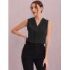 imageAllegra K Womens Work Sleeveless Blouse Business Casual V Neck Tank TopsBlack
