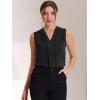 imageAllegra K Womens Work Sleeveless Blouse Business Casual V Neck Tank TopsBlack