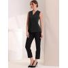 imageAllegra K Womens Work Sleeveless Blouse Business Casual V Neck Tank TopsBlack