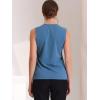 imageAllegra K Womens Work Sleeveless Blouse Business Casual V Neck Tank TopsBlue Gray