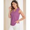 imageAllegra K Womens Work Sleeveless Blouse Business Casual V Neck Tank TopsPurple