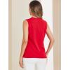imageAllegra K Womens Work Sleeveless Blouse Business Casual V Neck Tank TopsRed