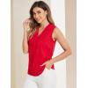imageAllegra K Womens Work Sleeveless Blouse Business Casual V Neck Tank TopsRed