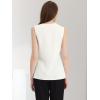 imageAllegra K Womens Work Sleeveless Blouse Business Casual V Neck Tank TopsWhite
