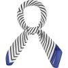 imageAllegra K 70cm Women Stripe Print Square Scarves Kerchief Neck Scarf Neckerchief HeadbandWhite Blue