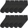 imageAllegra K Athletic Low Cut Ankle SocksStretch Cuffs Soft 10 PairsBlack