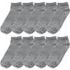 imageAllegra K Athletic Low Cut Ankle SocksStretch Cuffs Soft 10 PairsGray