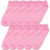 imageAllegra K Athletic Low Cut Ankle SocksStretch Cuffs Soft 10 PairsPink