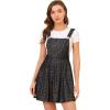 imageAllegra K Pinafore Dress for Womens Adjustable Straps Printed Mini Chambray Bib Dress