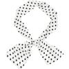 imageAllegra K Women Retro Polka Dots Skinny Scarf Neck Scarves Wrap Long Neckerchief Hair BandWhite