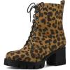 imageAllegra K Womens LaceUp Platform Chunky Heels Combat Boots