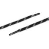 imageuxcell 3 Pairs Core Nonslip Wearresistant Round Boot Laces Shoelaces for Hiking Walking Outdoor ShoesBlack White