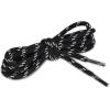 imageuxcell 3 Pairs Core Nonslip Wearresistant Round Boot Laces Shoelaces for Hiking Walking Outdoor ShoesBlack White