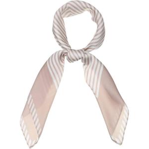 imageAllegra K 70cm Women Stripe Print Square Scarves Kerchief Neck Scarf Neckerchief HeadbandChampagne
