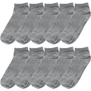 imageAllegra K Athletic Low Cut Ankle SocksStretch Cuffs Soft 10 PairsGray