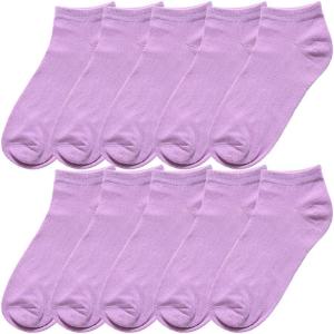 imageAllegra K Athletic Low Cut Ankle SocksStretch Cuffs Soft 10 PairsPurple