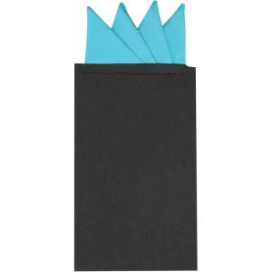 imageAllegra K Mens PreFolded Pocket Squares on Card Solid Triangles Suit HandkerchiefBlue