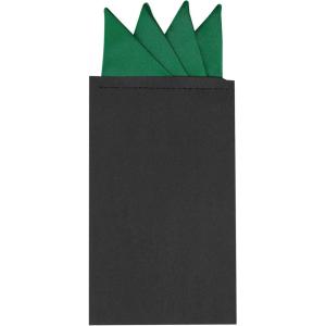 imageAllegra K Mens PreFolded Pocket Squares on Card Solid Triangles Suit HandkerchiefDark Green