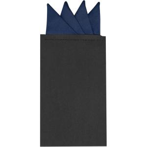 imageAllegra K Mens PreFolded Pocket Squares on Card Solid Triangles Suit HandkerchiefNavy Blue