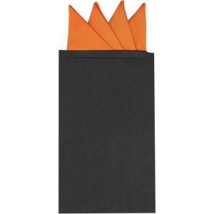imageAllegra K Mens PreFolded Pocket Squares on Card Solid Triangles Suit HandkerchiefOrange