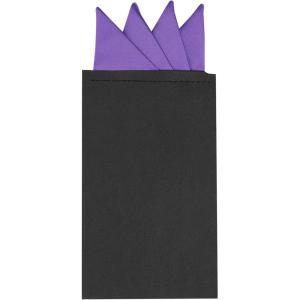 imageAllegra K Mens PreFolded Pocket Squares on Card Solid Triangles Suit HandkerchiefPurple