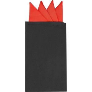 imageAllegra K Mens PreFolded Pocket Squares on Card Solid Triangles Suit HandkerchiefRed