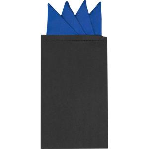 imageAllegra K Mens PreFolded Pocket Squares on Card Solid Triangles Suit HandkerchiefRoyal Blue