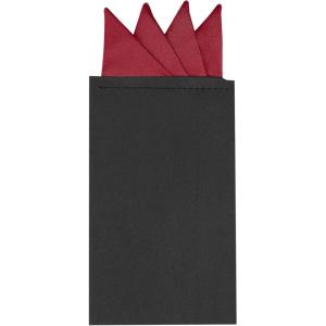 imageAllegra K Mens PreFolded Pocket Squares on Card Solid Triangles Suit HandkerchiefWine Red