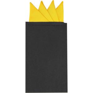 imageAllegra K Mens PreFolded Pocket Squares on Card Solid Triangles Suit HandkerchiefYellow