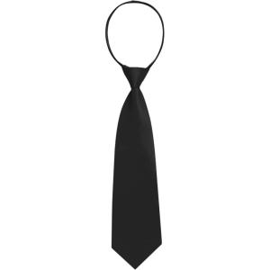 imageAllegra K Mens PreTied Zipper Tie Solid Color Formal Casual Adjustable 8cm Wide TieBlack
