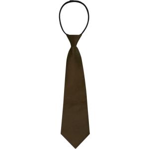 imageAllegra K Mens PreTied Zipper Tie Solid Color Formal Casual Adjustable 8cm Wide TieBrown