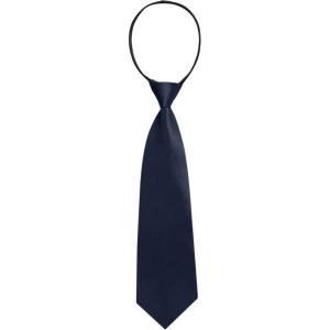 imageAllegra K Mens PreTied Zipper Tie Solid Color Formal Casual Adjustable 8cm Wide TieNavy Blue