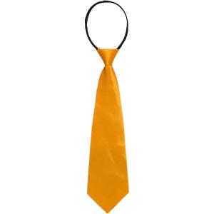 imageAllegra K Mens PreTied Zipper Tie Solid Color Formal Casual Adjustable 8cm Wide TieOrange