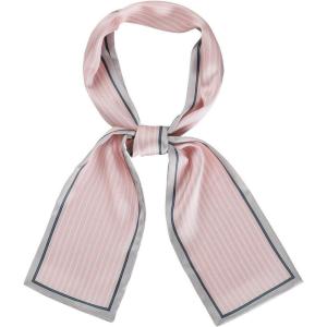 imageAllegra K Skinny Scarves Stripe Neck Wraps for Women Fasion Neckerchief Ribbon HairbandPink